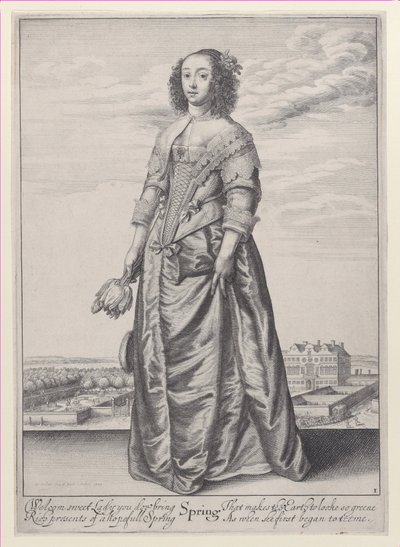 Wiosna, z pór roku, 1643-44., 1643-44. autorstwa Wenceslaus Hollar