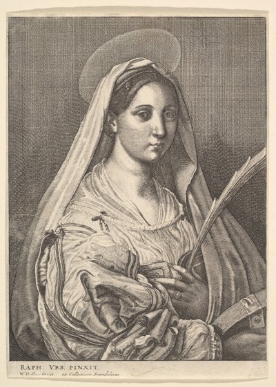 Św. Katarzyna Aleksandryjska, 1644-52. autorstwa Wenceslaus Hollar