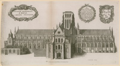 Katedra św. Pawła w Londynie autorstwa Wenceslaus Hollar