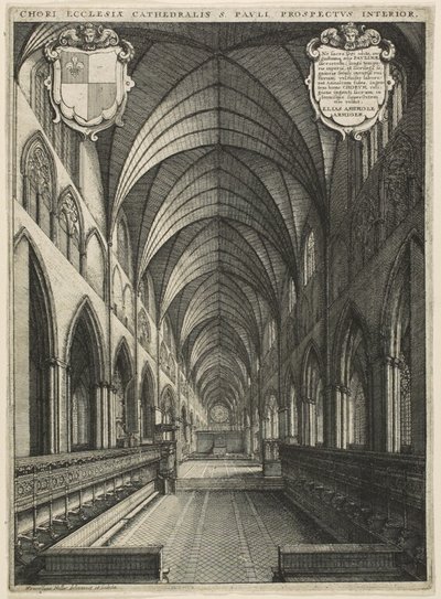 Chór św. Pawła autorstwa Wenceslaus Hollar