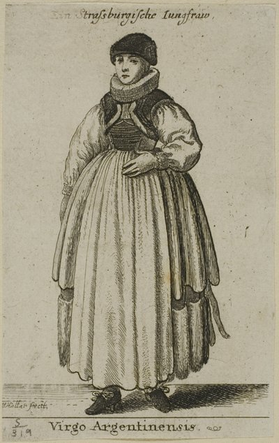 Kobieta ze Strasburga autorstwa Wenceslaus Hollar
