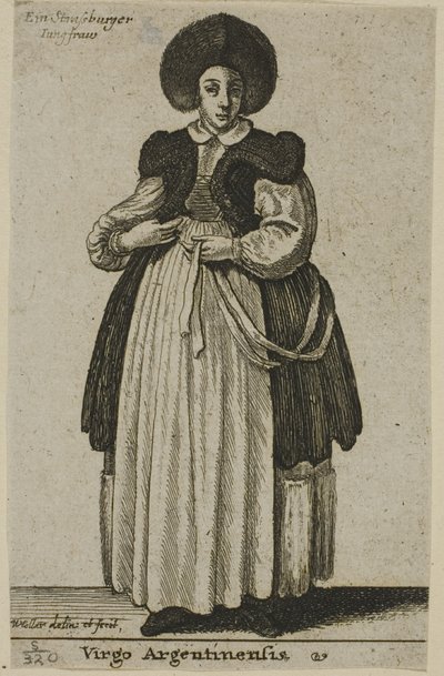 Kobieta ze Strasburga autorstwa Wenceslaus Hollar