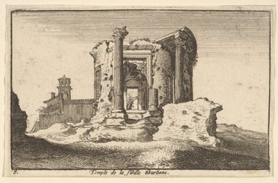 Świątynia Sybilli Tyburtyńskiej, 1650. autorstwa Wenceslaus Hollar