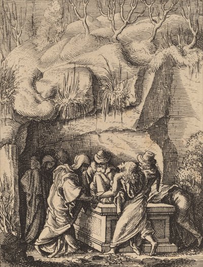 Złożenie do grobu. autorstwa Wenceslaus Hollar