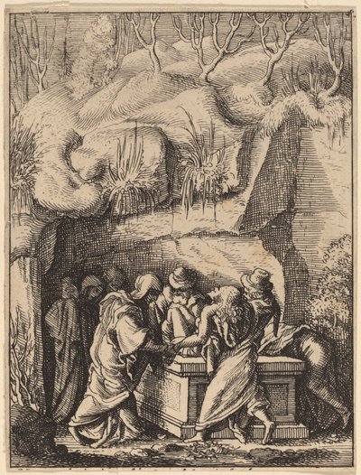 Złożenie do grobu autorstwa Wenceslaus Hollar
