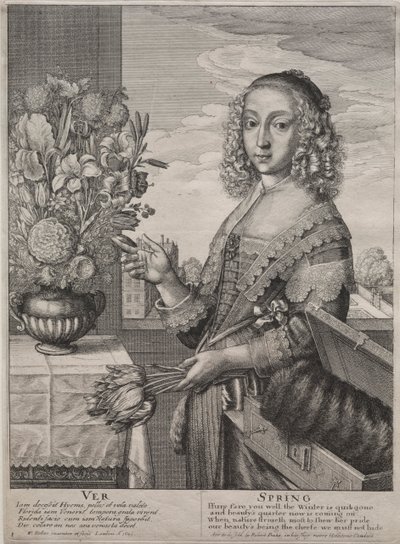 Cztery pory roku: wiosna 1641. autorstwa Wenceslaus Hollar