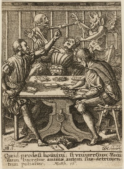 Igrzyska i śmierć, z filmu Taniec śmierci autorstwa Wenceslaus Hollar