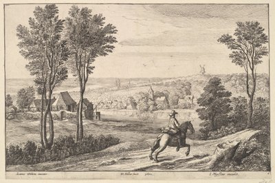 Jeździec, 1650. autorstwa Wenceslaus Hollar