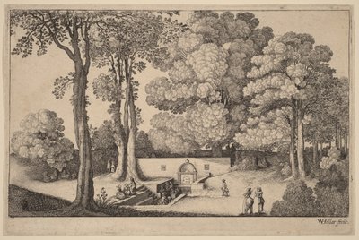 Źródło mineralne autorstwa Wenceslaus Hollar