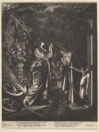 Naśmiewanie się z Ceres, 1646. autorstwa Wenceslaus Hollar