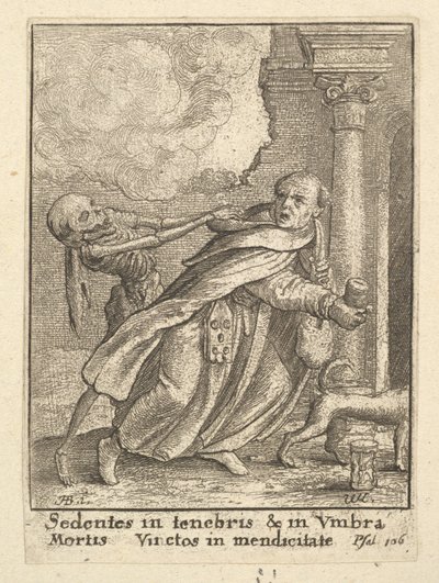 Mnich z Tańca Śmierci, 1651. autorstwa Wenceslaus Hollar