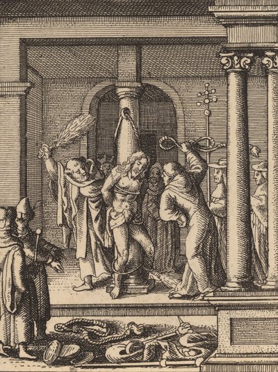 Biczowanie. autorstwa Wenceslaus Hollar