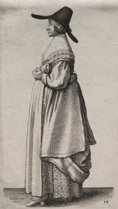 Kilka nawyków angielskich kobiet, od szlachty do kobiet wiejskich…, 1640. autorstwa Wenceslaus Hollar