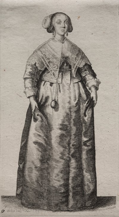 Kilka nawyków angielskich kobiet, od szlachty do kobiet wiejskich…, 1640. autorstwa Wenceslaus Hollar