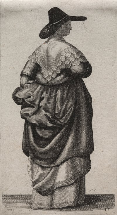 Kilka nawyków angielskich kobiet, od szlachty do kobiet wiejskich…, 1640. autorstwa Wenceslaus Hollar