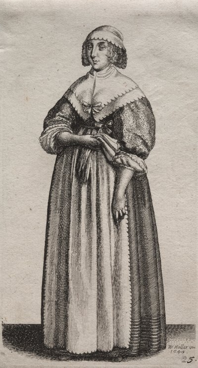 Kilka nawyków angielskich kobiet, od szlachty do kobiet wiejskich…, 1640. autorstwa Wenceslaus Hollar