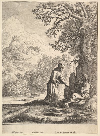 Kuszenie, 1625-77. autorstwa Wenceslaus Hollar