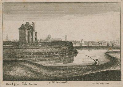 Dom na wodzie, Islington autorstwa Wenceslaus Hollar