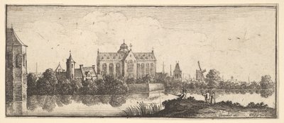 Kościół nad wodą, 1625-77. autorstwa Wenceslaus Hollar