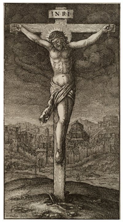 Ukrzyżowanie autorstwa Wenceslaus Hollar