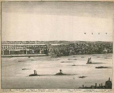Perspektywa Londynu i Westminsteru zaczerpnięta z Lambeth autorstwa Wenceslaus Hollar