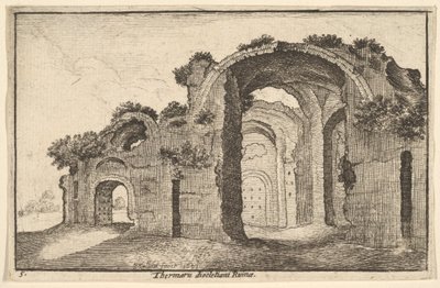 Termaru diocletiani Ruinae Termy Dioklecjana, 1651. autorstwa Wenceslaus Hollar