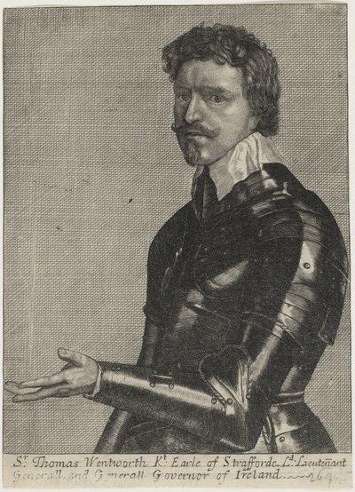 Thomas Wentworth, pierwszy hrabia Strafford autorstwa Wenceslaus Hollar