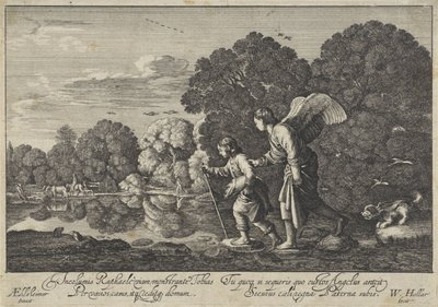 Tobiasz w Aniele autorstwa Wenceslaus Hollar