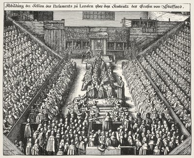 Proces Strafforda, 22 marca 1641 autorstwa Wenceslaus Hollar