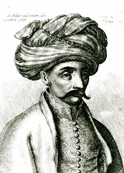Głowa Turka, 1645 autorstwa Wenceslaus Hollar