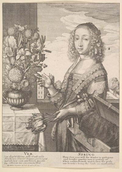 Ver - Wiosna Trzy czwarte sezonów, 1641. autorstwa Wenceslaus Hollar
