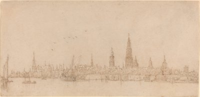 Widok na Antwerpię autorstwa Wenceslaus Hollar