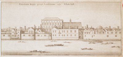 Widok na Whitehall, 1645 r. autorstwa Wenceslaus Hollar
