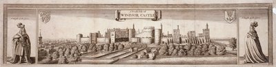 Widok na południową stronę zamku Windsor, Berkshire, c1660 autorstwa Wenceslaus Hollar