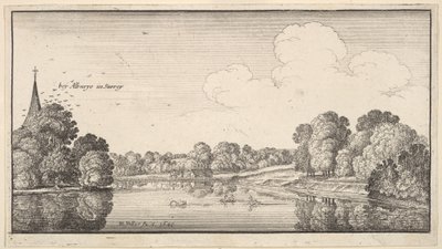 Widoki na okolicę w pobliżu Albury, Surrey, 1645. autorstwa Wenceslaus Hollar