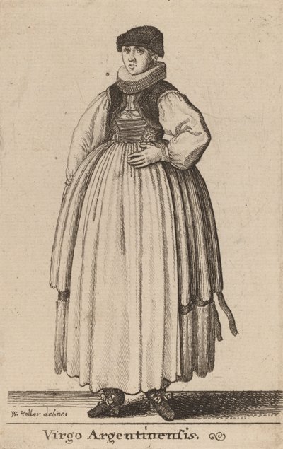 Argentyńska dziewica. autorstwa Wenceslaus Hollar