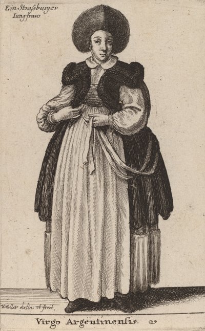 Argentyńska dziewica. autorstwa Wenceslaus Hollar