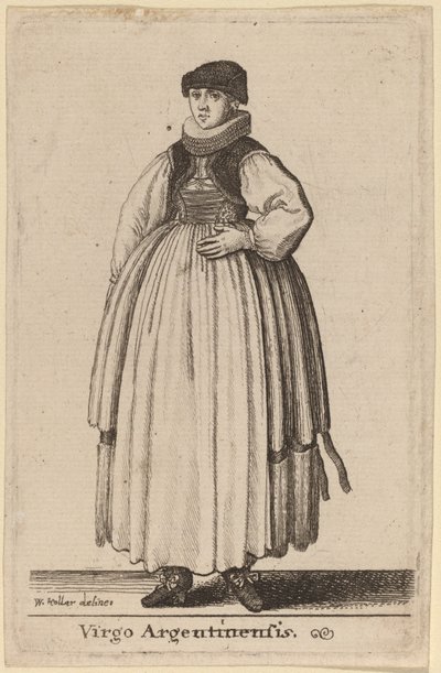 argentyńska dziewica autorstwa Wenceslaus Hollar