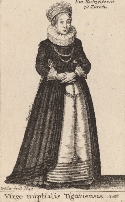Dziewica z Tigurii Wesele, 1649. autorstwa Wenceslaus Hollar