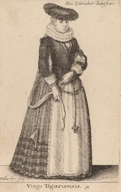 Panna Tiguriensis, 1649. autorstwa Wenceslaus Hollar