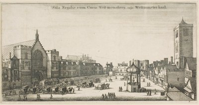 Westminster Hall (Nowe Dziedziniec Pałacowy i Dom Zegarowy) autorstwa Wenceslaus Hollar