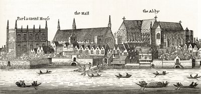 Westminster w 1647 r., z "London Pictures: Drawn with Pen and Pencil", autorstwa Rev. Richarda Lovetta, opublikowanego w 1890 r. autorstwa Wenceslaus Hollar