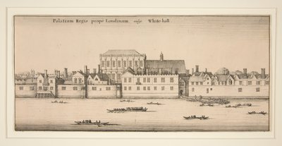 Whitehall od strony rzeki autorstwa Wenceslaus Hollar