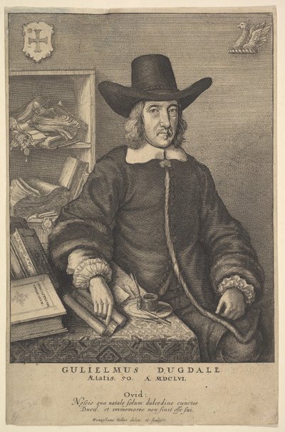 William Dugdale, 1625-77. autorstwa Wenceslaus Hollar