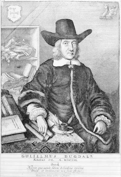 William Dugdale, 1656 r autorstwa Wenceslaus Hollar