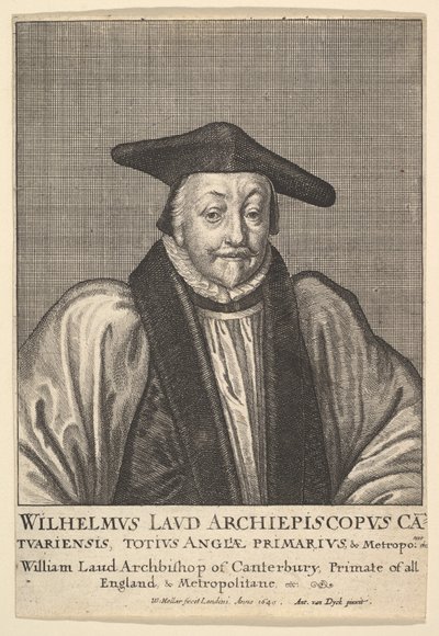 William Laud, arcybiskup Canterbury, 1641. autorstwa Wenceslaus Hollar