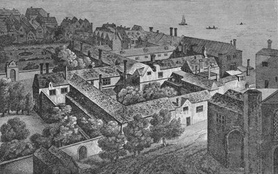 Winchester House, Southwark, ok. 1649, z wieży św. Zbawicieli, ok. 1812, 1912 autorstwa Wenceslaus Hollar