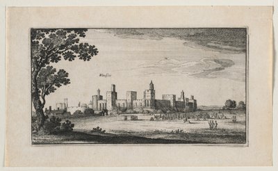 Zamek Windsor od południowego wschodu autorstwa Wenceslaus Hollar