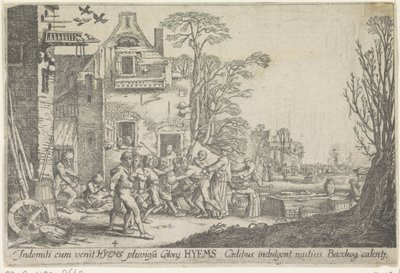 Zima Hyemy (tytuł na obiekcie) Cztery pory roku (tytuł serii) autorstwa Wenceslaus Hollar
