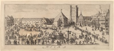 Zima: plac apelowy autorstwa Wenceslaus Hollar
